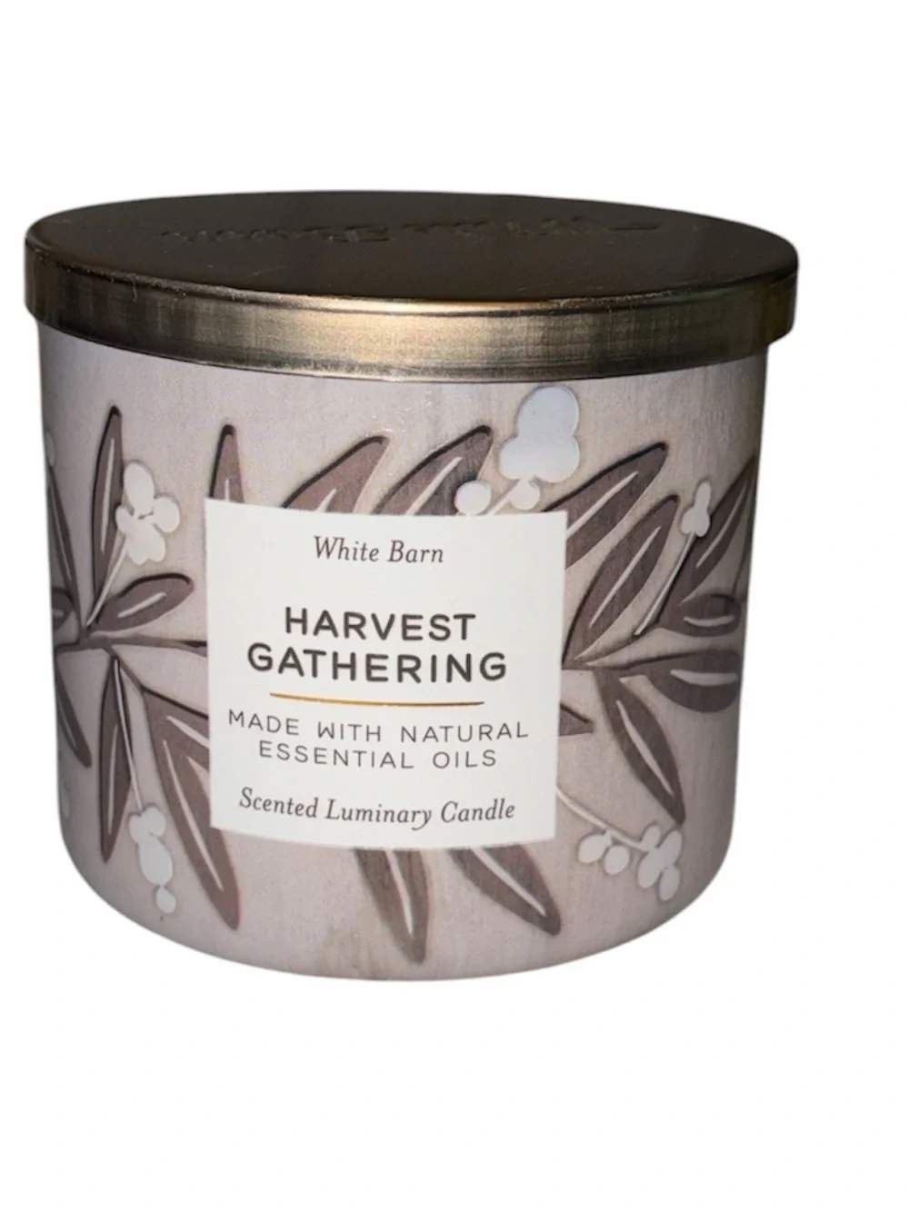 Bath & Body Works White Barn Harvest Gathering candle 14.5 oz 3 wick New
